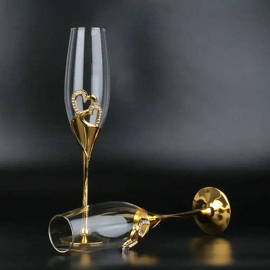 🍾 Crystal Champagne & Wine Glasses – Elegant European Style