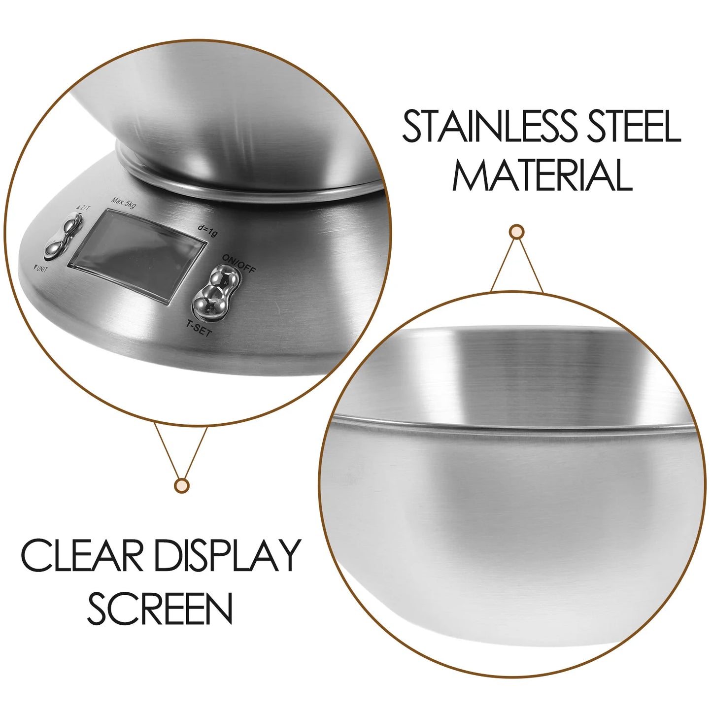 ⚖️ Stainless Steel Digital Kitchen Scale