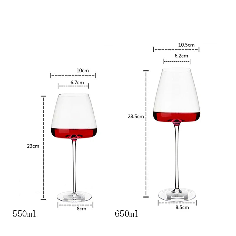 🍷 Burgundy Bordeaux Glass – 550ML / 650ML