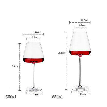 🍷 Burgundy Bordeaux Glass – 550ML / 650ML