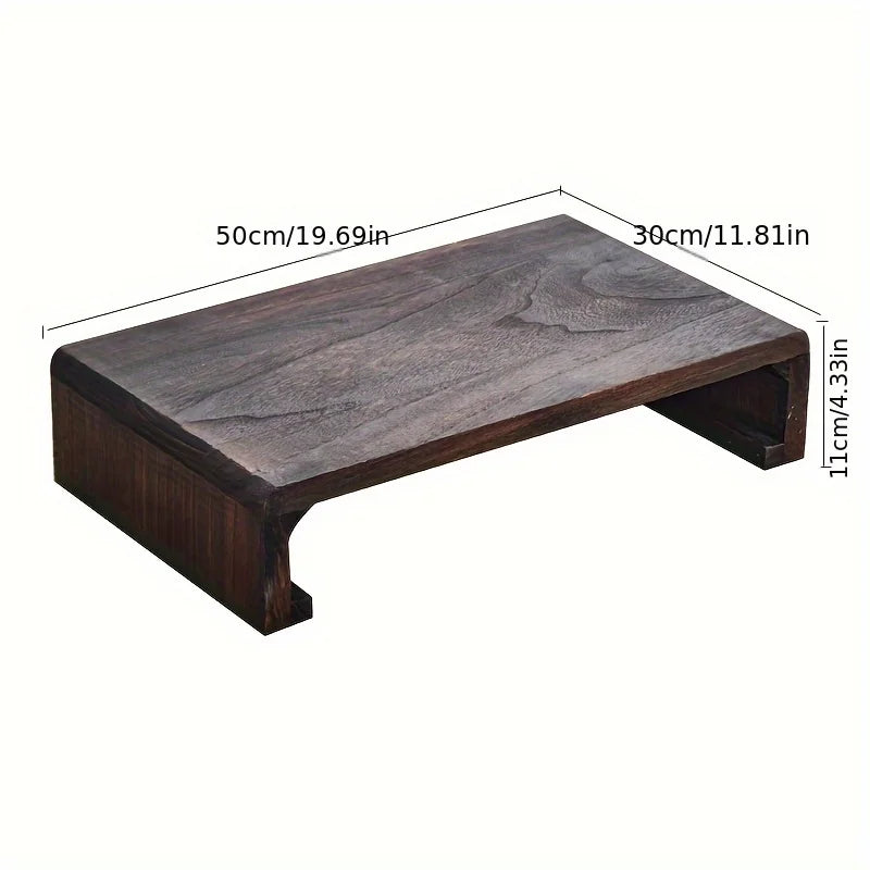 🪵 Rectangle Wooden Bed Table with Foldable Legs ☕🛏️