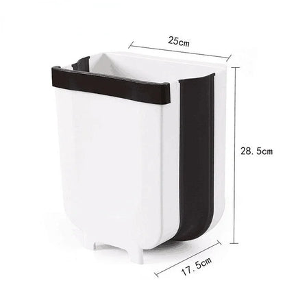 Kitchen Car Trash Can, Folding Garbage Bin, Waste Bin, Dustbin, Rubbish Bin, Recycle Bin for Kitchen