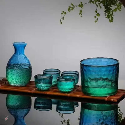 🍶 Japanse glazen barset – elegant sake- en cocktailglaswerk