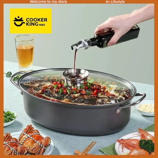 🐟 Cooker King Multi-Functional Fish Steamer — Perfectly Steamed Every Time