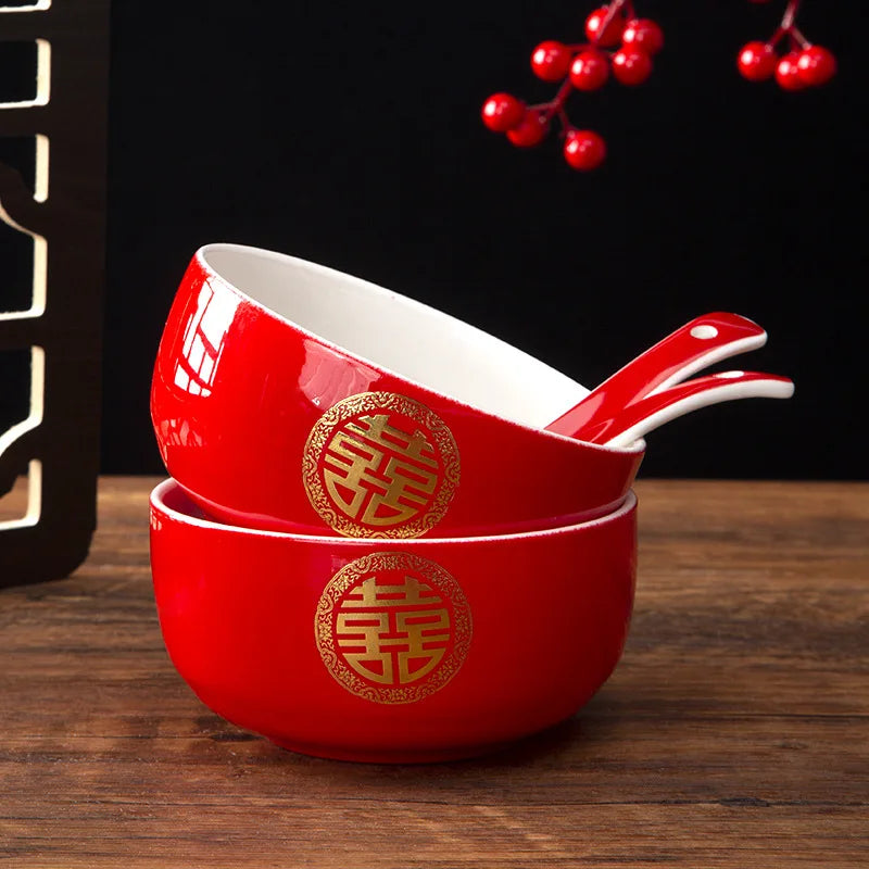 🌸 CZSAE Chinese Wedding Tableware Set — Elegant, Eco-Friendly, and Timeless