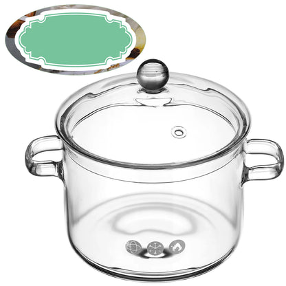 🥣 Premium Borosilicate Glass Cooking Pot — 1.9L