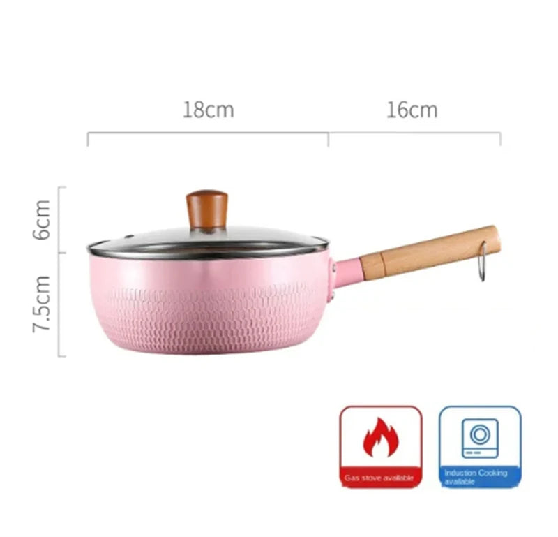 🌸 The 'Hana' Snow Pan: Japanese-Style Non-Stick Milk Pot