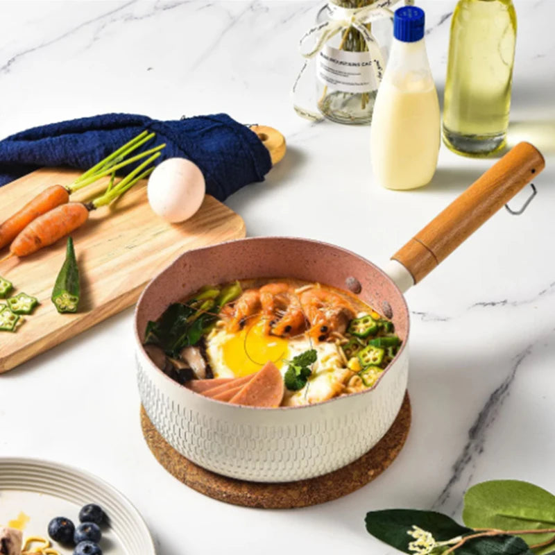 🌸 The 'Hana' Snow Pan: Japanese-Style Non-Stick Milk Pot