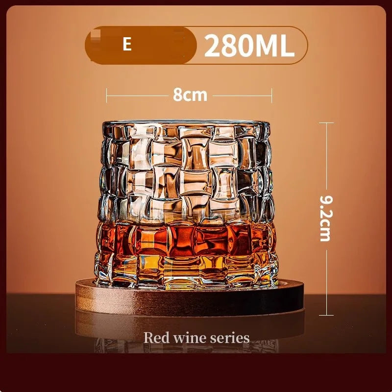 🥃 Nordic Retro Spinning Whiskey Glass — Luxury Meets Playful Design