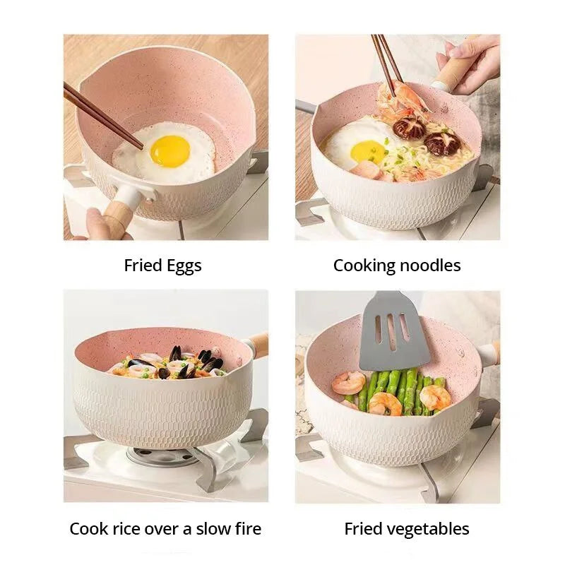 🌸 The 'Hana' Snow Pan: Japanese-Style Non-Stick Milk Pot