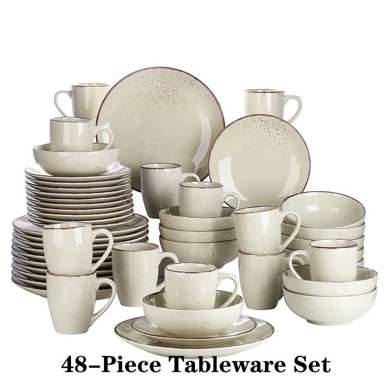 🍽️ MALACASA NAVIA 12-Piece Ceramic Dinnerware Set – Elegant Dining Made Simple! ✨