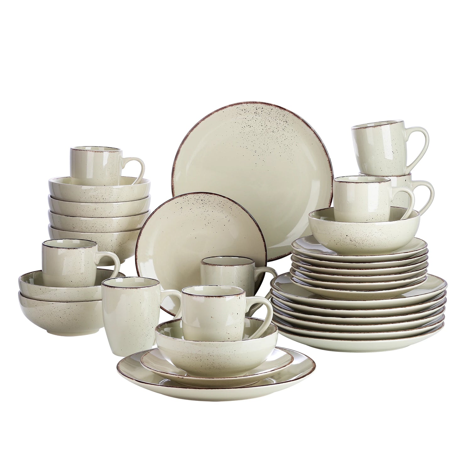 🍽️ MALACASA NAVIA 12-Piece Ceramic Dinnerware Set – Elegant Dining Made Simple! ✨