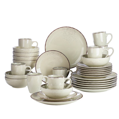 🍽️ MALACASA NAVIA 12-Piece Ceramic Dinnerware Set – Elegant Dining Made Simple! ✨