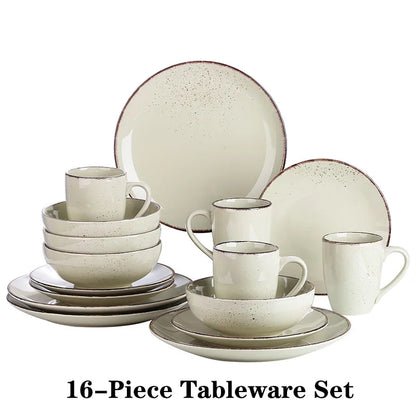🍽️ MALACASA NAVIA 12-Piece Ceramic Dinnerware Set – Elegant Dining Made Simple! ✨